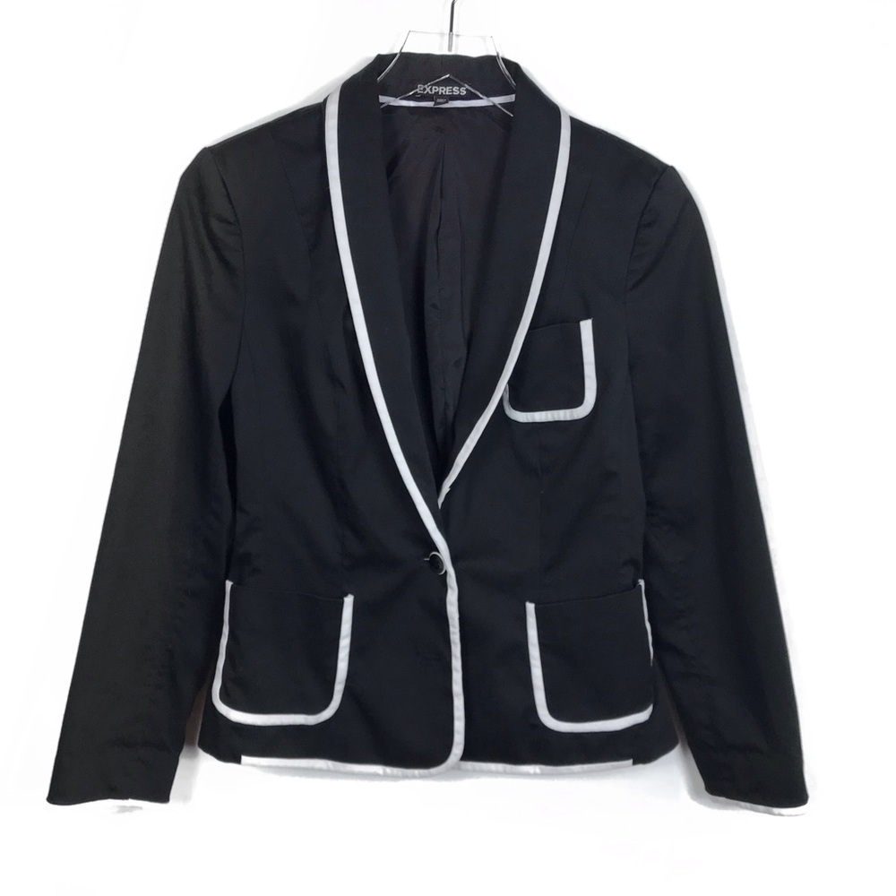 Express Black White Blazer 727 Express Black White Blazer 727